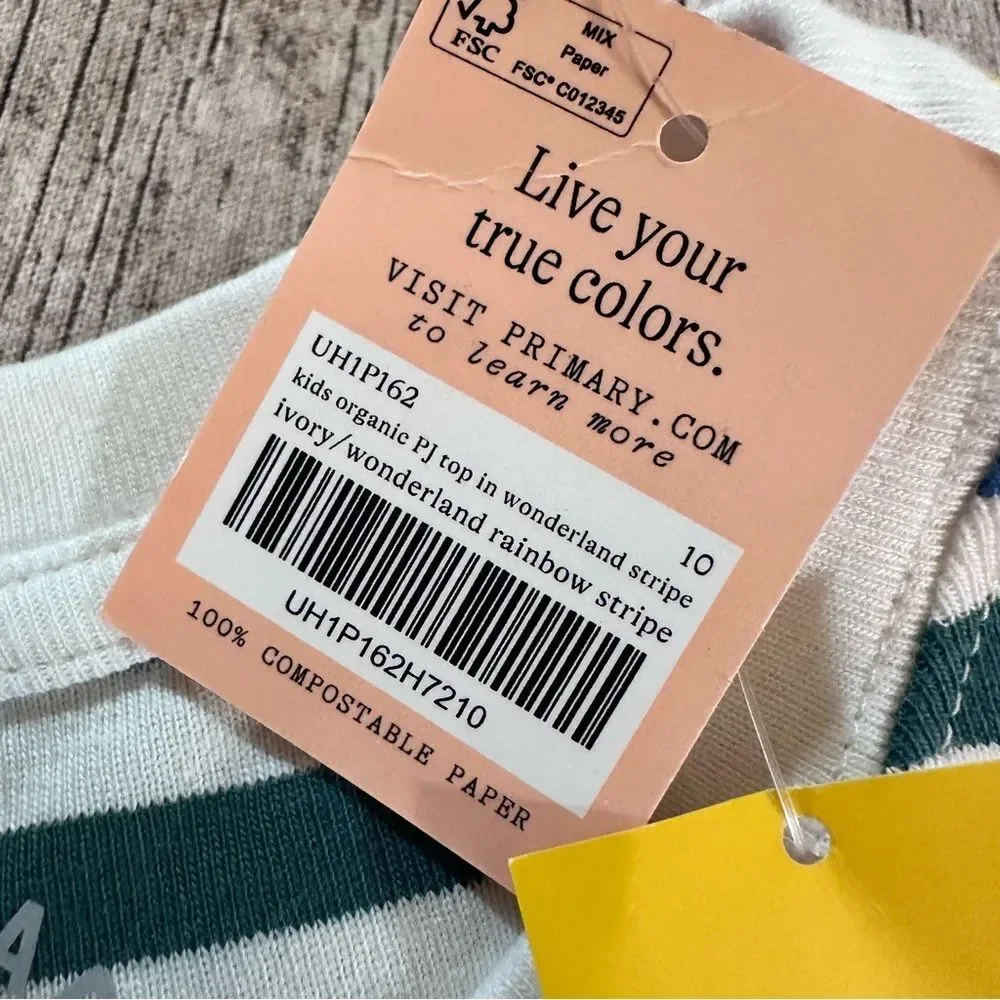 NWT Primary Organic PJ Top &EUC Hanna Andersson Organic Cotton PJ Shorts Size 10